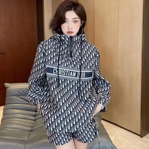5 Dior Monogram Windbreaker and Shorts Set - Image 1