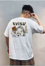 Evisu 2022 Spring/Summer unisex Buddha head printed short-sleeve casual crewneck T-shirt - Image 2