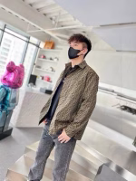 Fendi 2023 Spring/Summer Jackson Wang's Same Style FF Jacquard Denim Shirt Jacket Coat - Image 2