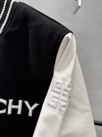 Givenchy Classic Patchwork Baseball Jacket with Leather Sleeves - Image 2