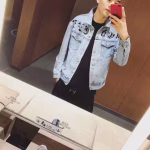 Gucci Embroidered Print Denim Jacket - Same Style as Lu Han and Peng Yuyan - Image 2