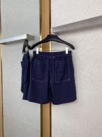 GVC Givenchy Denim Linen Embroidered Shorts - Image 2