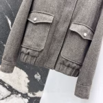 LOEWE 2025 Early Spring New Gray Series Premium Herringbone Casual Jacket Coat - Image 2