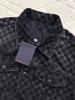 Louis Vuitton 2025 Early Spring New Flocked Mosaic Denim Jacket - Image 6