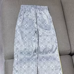 LV 2022 Spring-Summer Latest Collection Classic Monogram Wide-Leg Pants
