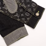 LV Deconstructed Patchwork Monogram All-Over Print Utility Denim Jacket - Image 10
