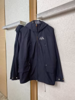 LV Hooded Trench Coat Black Jacket - Image 10