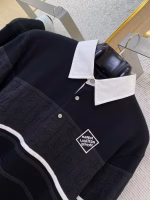 LV Louis Vuitton Lapel Jacquard Long-Sleeve Polo Shirt - Image 12