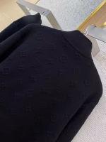 LV Louis Vuitton Embossed Jacquard Stand-Collar Knit Sweater - Image 8
