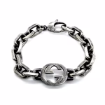 Sterling Silver Interlocking Double G Thick Bracelet, Valentine's Day Bestselling Bracelet