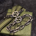 Sterling Silver Interlocking Double G Thick Bracelet, Valentine's Day Bestselling Bracelet - Image 3