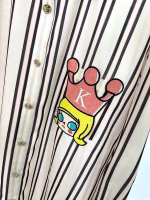 Balance Cartoon Pattern Embroidered Striped Sun Protection Set - Image 2