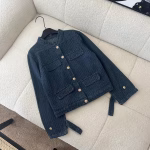 CHANEL Textured Denim Jacket