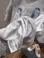 BALENCIAGA Pleated Portrait Print Short-Sleeve T-Shirt - Image 7