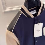 Celine 2022 Early Spring New Color-Block Baseball Jacket - Image 4