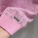 Chanel 2022 Spring/Summer New Arrival Logo Embroidered Jacquard Mesh Short-Sleeve Top - Image 3