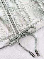 Chanel 2025 Early Spring Silver Embossed Double C Pure Cotton Jacket - Image 7