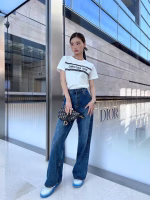 Dior 2022 Spring/Summer latest embroidered crocheted short-sleeve top - Image 3