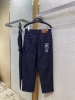 DIOR Logo Embroidered Corduroy Collar Denim Set - Image 7