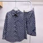 Dior Classic Monogram Logo Webbing Shirt, Jacket and Shorts Set - Image 3