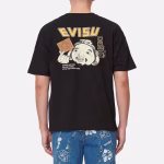 Evisu 2022 Spring/Summer unisex Buddha head printed short-sleeve casual crewneck T-shirt