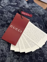 GUCCI Jacquard Single-Breasted Denim Long-Sleeve Top with Straight-Leg Pants Set - Image 7