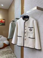 GUCCI Badge Logo Tweed Wool Coat - Image 6