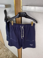 GVC Givenchy Denim Linen Embroidered Shorts - Image 3