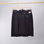 Loewe 2022 summer side-slit denim midi skirt