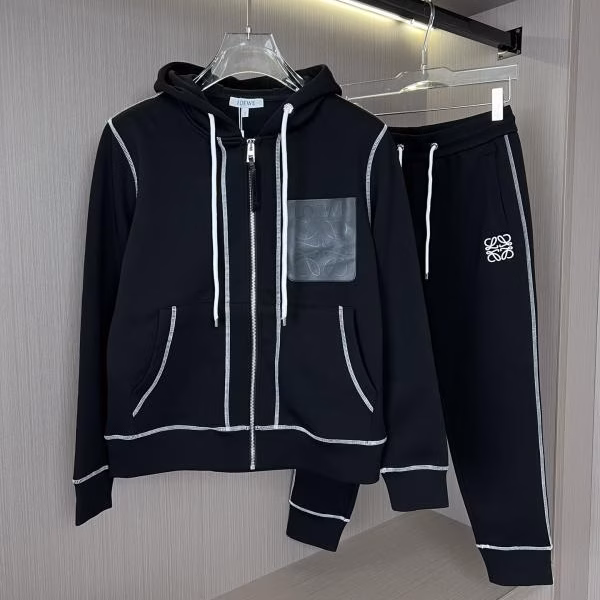 6 LOEWE Fall/Winter New Men's Hooded Set - Image 1