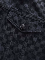 Louis Vuitton 2025 Early Spring New Flocked Mosaic Denim Jacket - Image 7
