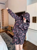 Louis Vuitton Classic Monogram Wavy Pattern Printed Hooded Jacket and Shorts Casual Set - Image 3