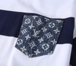 LV 2022 new striped pocket crewneck short-sleeve T-shirt - Image 2