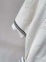 LV White Clover Polo Short-Sleeve Dress - Image 2