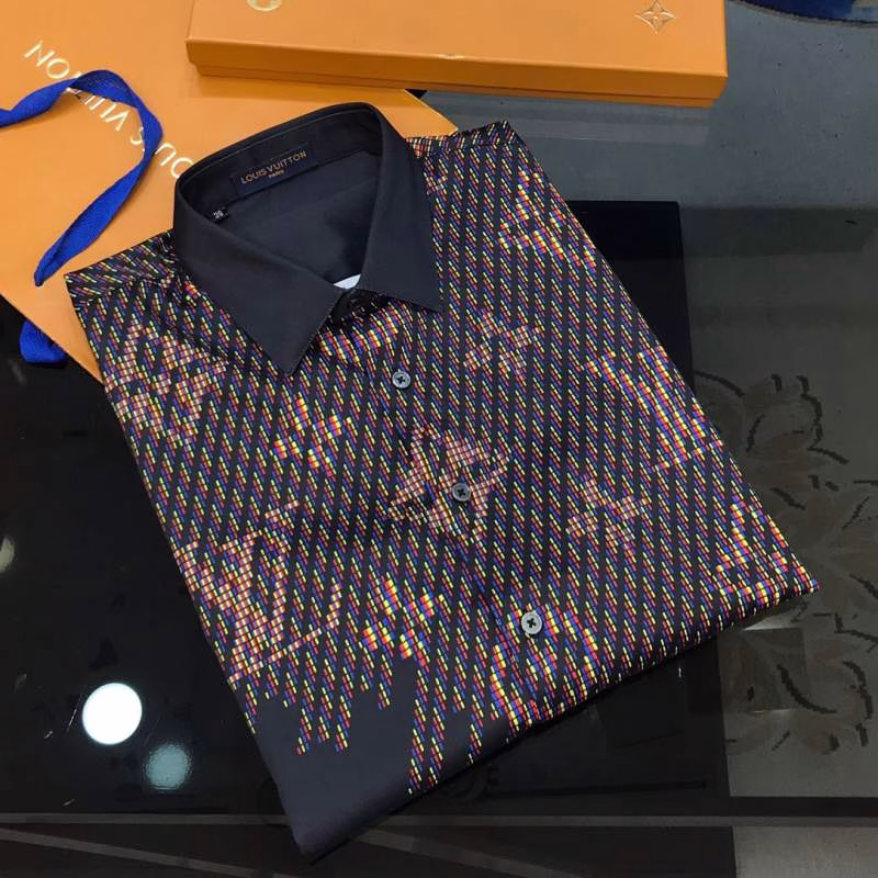 6 LV Louis Vuitton 2022 Early Spring New Men's Original Quality Casual Long-Sleeve Shirt - Image 1