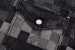 LV Louis Vuitton 2025 Mosaic Checkerboard Denim Jacket - Image 2