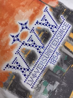 LV Louis Vuitton 2025 New Printed and Rhinestone-Embellished Short-Sleeve T-Shirt - Image 2