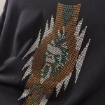 2021 Spring/Summer BAPE BLACK Collection Rhinestone Baby Milo Head Short-Sleeve T-Shirt - Image 3