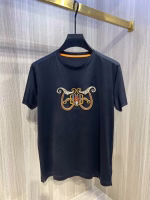2022 Spring/Summer latest equestrian-themed toothbrush embroidery men's crewneck T-shirt - Image 3