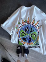 2022 Adidas Originals Graffiti Series Overseas Version - Printed Unisex Couple's Short-Sleeve T-Shirt Available on Official Website - Image 7