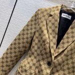 Balenciaga 2022 Resort Collection new logo double B jacquard hourglass waist blazer - Image 6