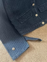 CHANEL Textured Denim Jacket - Image 9