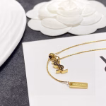 Saint Laurent Letter Adjustable Thin Necklace - Image 2