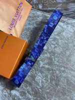 LV Men's Blue Leather Belt - Image 6