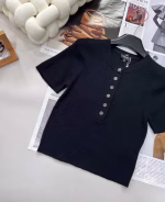 Chanel 2025 Summer New CoCo Beach Collection Short-Sleeve Top - Image 4