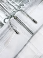 Chanel 2025 Early Spring Silver Embossed Double C Pure Cotton Jacket - Image 8