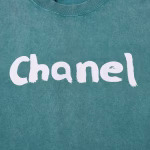 Chanel Hand - painted Heavy - work Washed T - shirt - Image 4