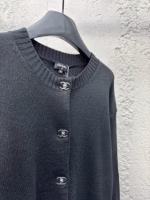 CHANEL Knitted Cardigan with Schoolbag Buckle - Image 4