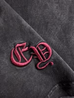 Chrome Hearts 2025 Early Spring New Style Washed and Distressed Sanskrit Embroidery Cross Short-Sleeve T-Shirt - Image 4