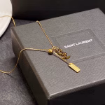 Saint Laurent Letter Adjustable Thin Necklace - Image 3